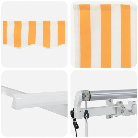 VidaXL Markiza zwijana Żółty 300 x 200 cm tkanina