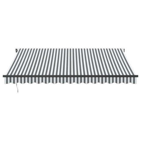 VidaXL Automatyczna markiza z LED, antracytowo-biała, 400x350 cm