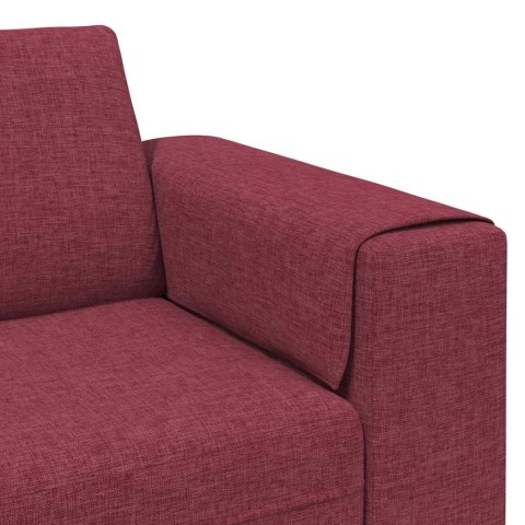 Sofa do salonu 3 pcs Czerwone wino Poliester