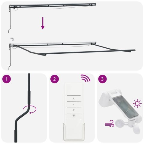 VidaXL Tkanina Zadaszenia z Biały 400 × 350 cm Poliester