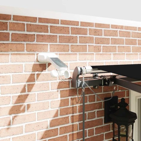 VidaXL Tkanina Zadaszenia z Czarny 400 × 350 cm Poliester