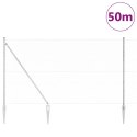 VidaXL Słupek ogrodzeniowy. Srebrny 50 x 1,6 m (siatka 36 mm) Stal