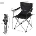 Składanego Krzesła Aktive Czarny 45 x 80 x 45 cm (4 Sztuk)