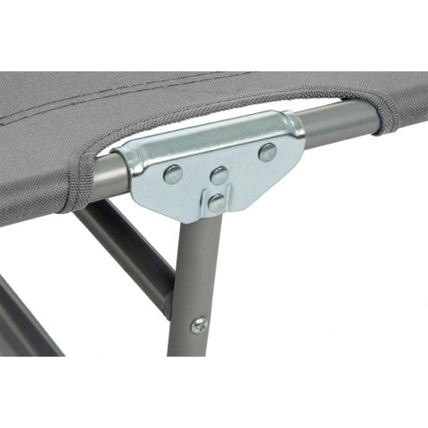 ŁÓŻKO TURYSTYCZNE KEMPINGOWE SKŁADANE SZARE