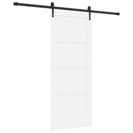 VidaXL Drzwi przesuwne ORKDAL Biały 83 x 202 cm Lite drewno sosnowe