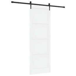 VidaXL Drzwi przesuwne ORKDAL Biały 83 x 232 cm Lite drewno sosnowe