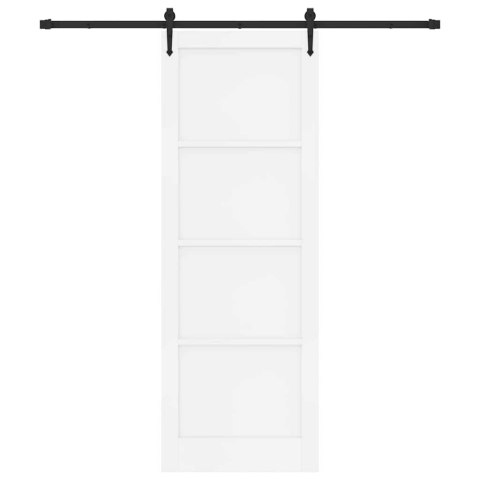 VidaXL Drzwi przesuwne ORKDAL Biały 83 x 232 cm Lite drewno sosnowe