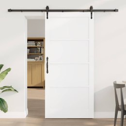 VidaXL Drzwi przesuwne ORKDAL Biały 93 x 202 cm Lite drewno sosnowe
