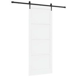 VidaXL Drzwi przesuwne ORKDAL Biały 93 x 232 cm Lite drewno sosnowe