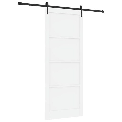 VidaXL Drzwi przesuwne ORKDAL Biały 93 x 232 cm Lite drewno sosnowe
