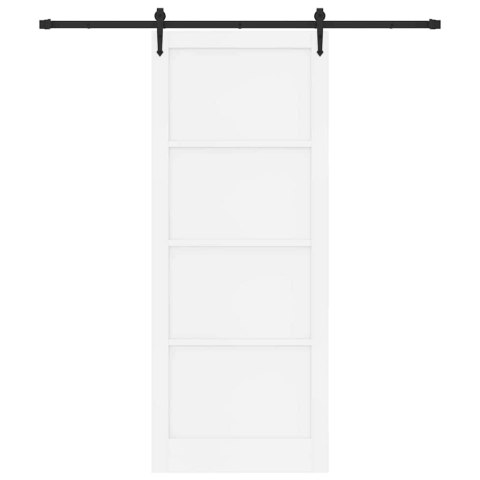 VidaXL Drzwi przesuwne ORKDAL Biały 93 x 232 cm Lite drewno sosnowe