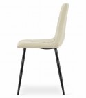 Krzesło KARA - jasny beż aksamit / nogi czarne x 1