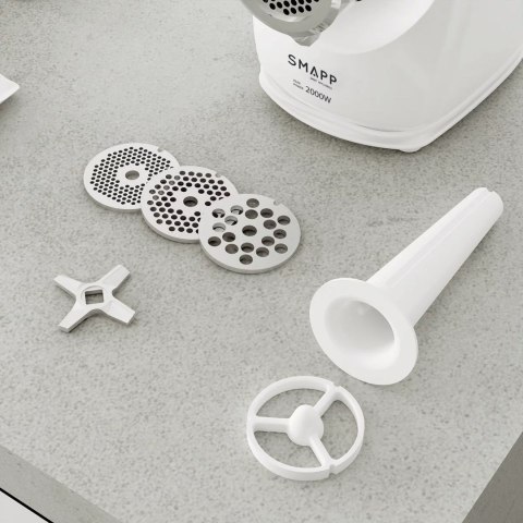 Maszynka do mielenia z szatkownicą biała SMAPP (WYPRZEDAŻ)