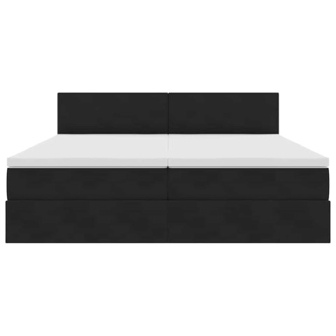 VidaXL Łóżko z miejscem do przechowywania Czarny 100 x 200 cm