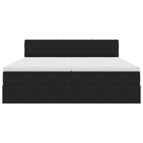 VidaXL Łóżko z miejscem do przechowywania Czarny 100 x 200 cm