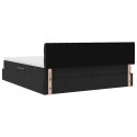 VidaXL Łóżko z miejscem do przechowywania Czarny 100 x 200 cm