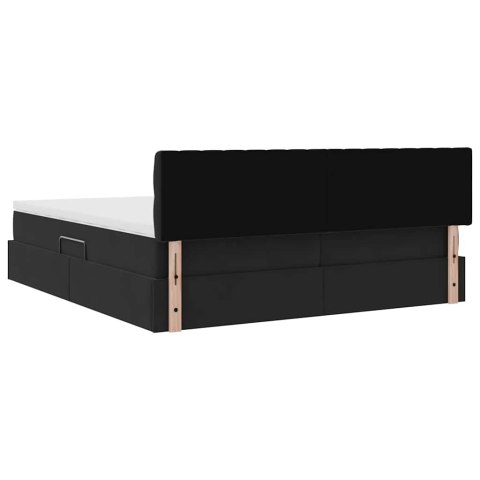 VidaXL Łóżko z miejscem do przechowywania Czarny 100 x 200 cm
