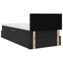 VidaXL Łóżko z miejscem na przechowywanie i LED Czarny 100 x 200 cm