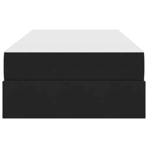 VidaXL Łóżko z miejscem na przechowywanie i materacem Czarny
