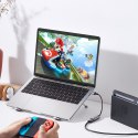 Adapter przejściówka HDMI (żeński) - USB-A / USB-C (męski) - szary
