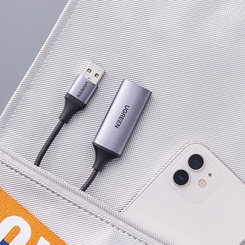 Adapter przejściówka HDMI (żeński) - USB-A / USB-C (męski) - szary