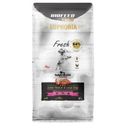 BIOFEED Euphoria Fresh Meat Junior Medium & Large Indyk i Królik 12kg
