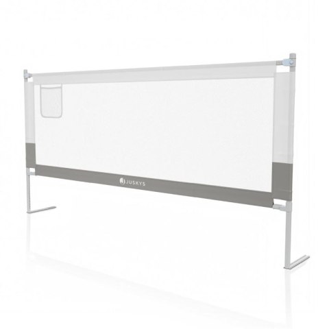 Barierka zabezpieczająca do łóżka dziecięcego 200 cm szara