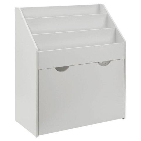 Kolorowy regał dziecięcy na książki i zabawki ze zwierzątkam