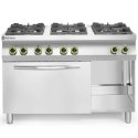 Kuchnia gazowa 6 palników z piekarnikiem elektrycznym GN1/1 Kitchen Line - Hendi 225899