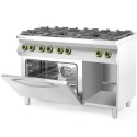 Kuchnia gazowa 6 palników z piekarnikiem elektrycznym GN1/1 Kitchen Line - Hendi 225899