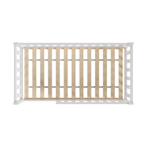 Łóżko dziecięce z barierką 80x160 cm biała sosna