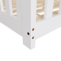 Łóżko dziecięce z barierką 80x160 cm biała sosna