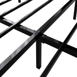 Łóżko z efektem lewitacji i LED RGB 140x200 cm, czarne