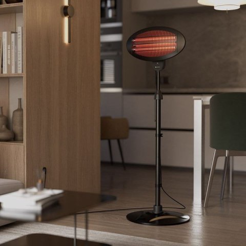 Promiennik kwarcowy 2000W na statywie, 3 tryby, IP34