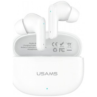 Słuchawki z mikrofonem Usams E05 TWS Bluetooth 5.0+ stacja dokująca - białe