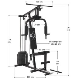 Wielofunkcyjna stacja treningowa do domu, 40 kg, stalowa