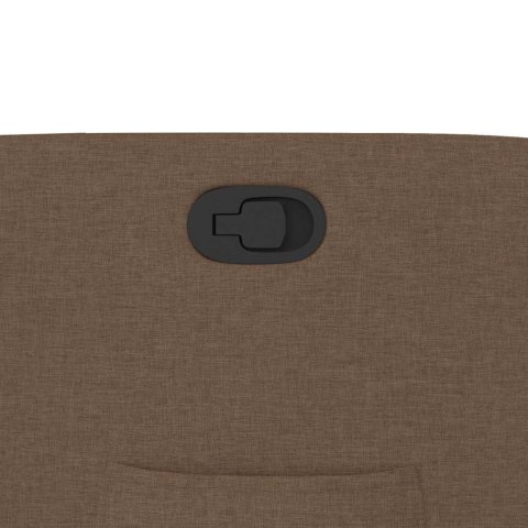 Podnoszony fotel rozkładany, brązowy, obity tkaniną