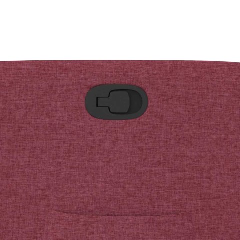 Podnoszony fotel rozkładany, winna czerwień, obity tkaniną