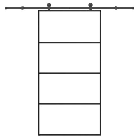 Drzwi przesuwne a akcesoriami, 102,5x205 cm, ESG i aluminium