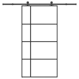 Drzwi przesuwne a akcesoriami, 102,5x205 cm, ESG i aluminium