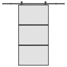 Drzwi przesuwne z zestawem okuć Szkło hartowane i aluminium