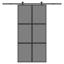 Drzwi przesuwne z zestawem okuć Szkło hartowane i aluminium