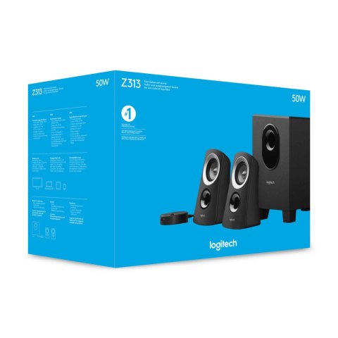 Głośniki Multimedialne 2.1 Logitech Z313 Czarny