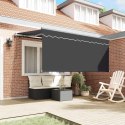 VidaXL Markiza zwijana Paski Antracyt 300 x 200 cm tkanina