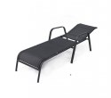 Leżak ogrodowy z regulowanym oparciem ZWC - 52 czarny