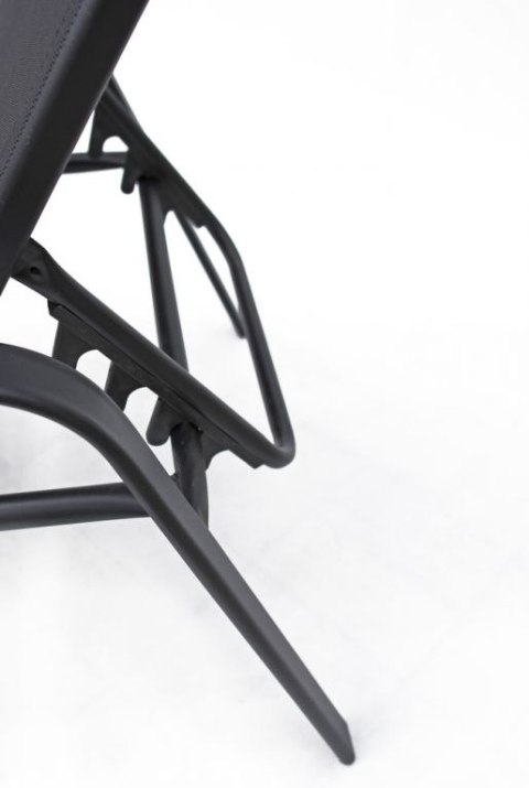 Leżak ogrodowy z regulowanym oparciem ZWC - 52 czarny