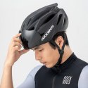 Kask rowerowy z szybką odpinanymi okularami z filtrem UV unisex - czarny