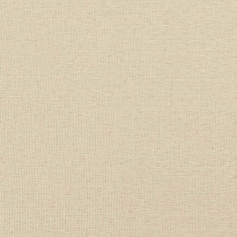 Łóżko kontynentalne z materacem, kremowe, tkanina, 140x190 cm