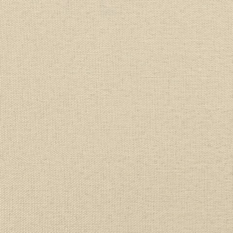 Łóżko kontynentalne z materacem, kremowe, tkanina, 140x190 cm