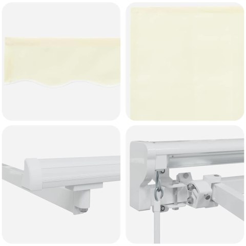 VidaXL Markiza zwijana Kremowy 300 x 200 cm tkanina